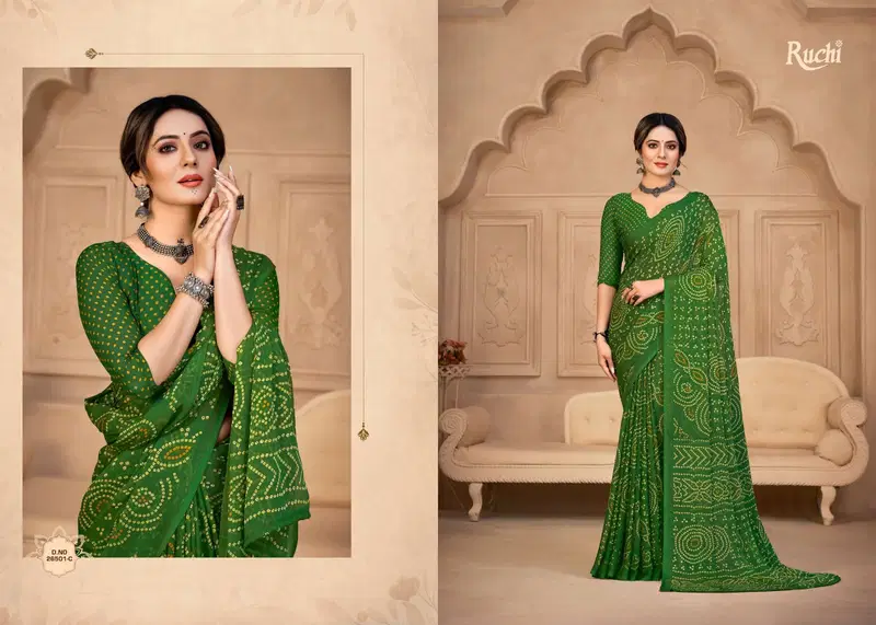 Star Chiffon Hits By Ruchi Chiffon Printed Wholesale Daily Wear Saree In India